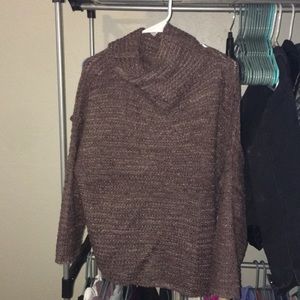 AERIE OVERSIZED BROWN TURTLENECK